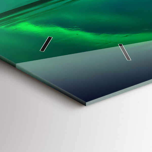 Ceas orizontale de perete din sticlă aurora nordică