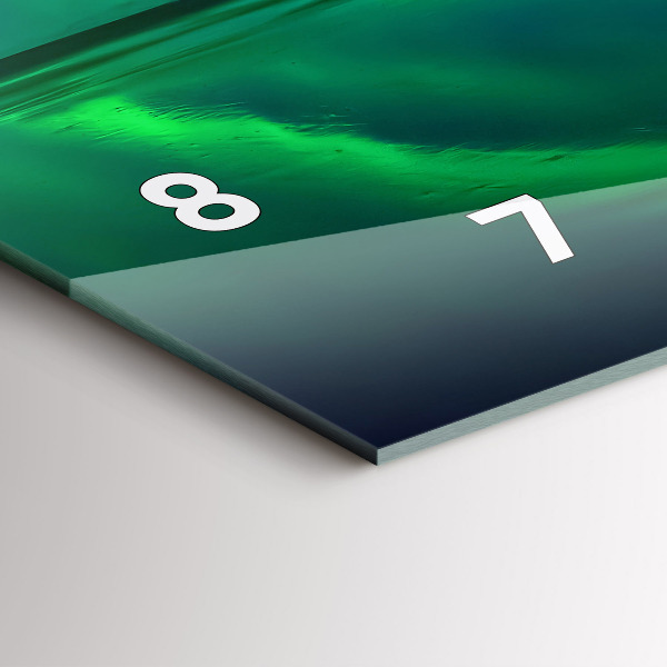 Ceas orizontale de perete din sticlă aurora nordică