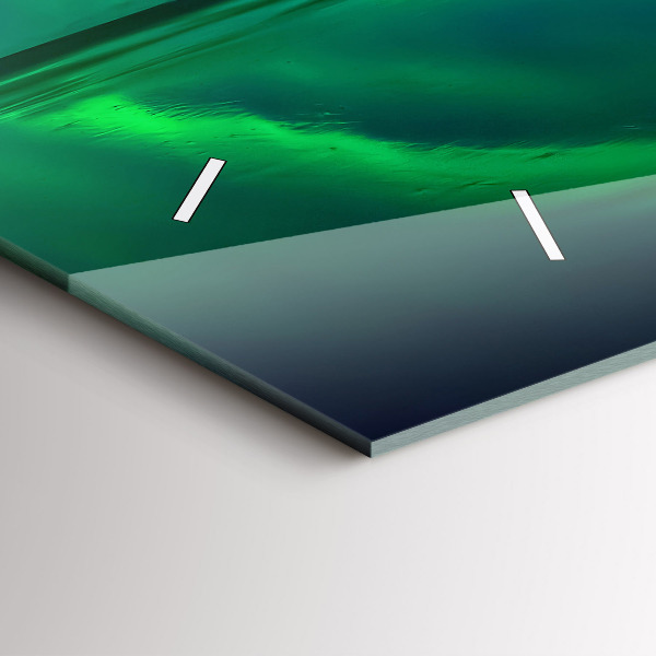 Ceas orizontale de perete din sticlă aurora nordică