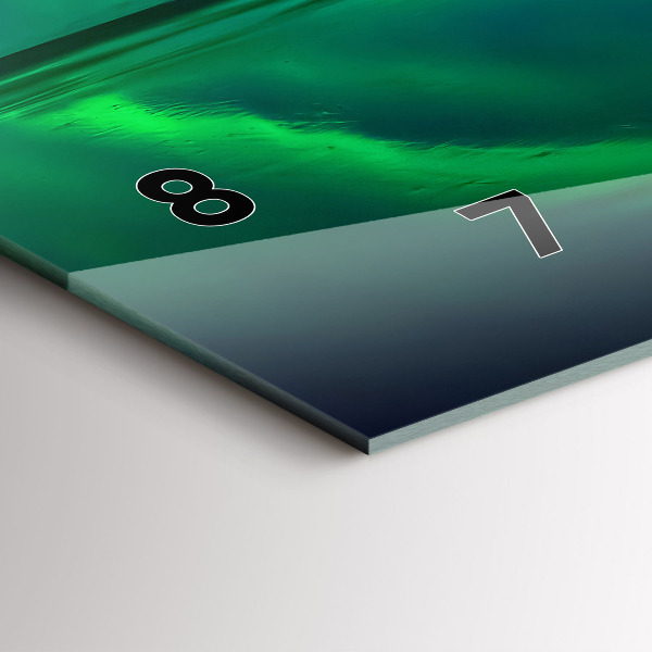 Ceas orizontale de perete din sticlă aurora nordică