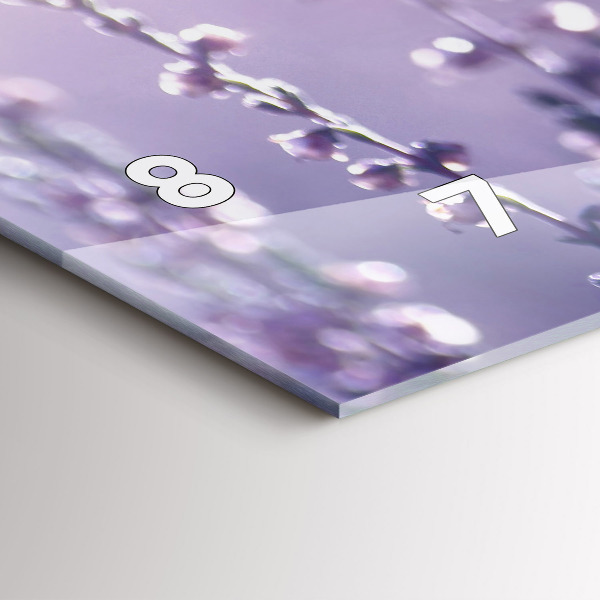 Ceas orizontale de perete din sticlă Abstracția