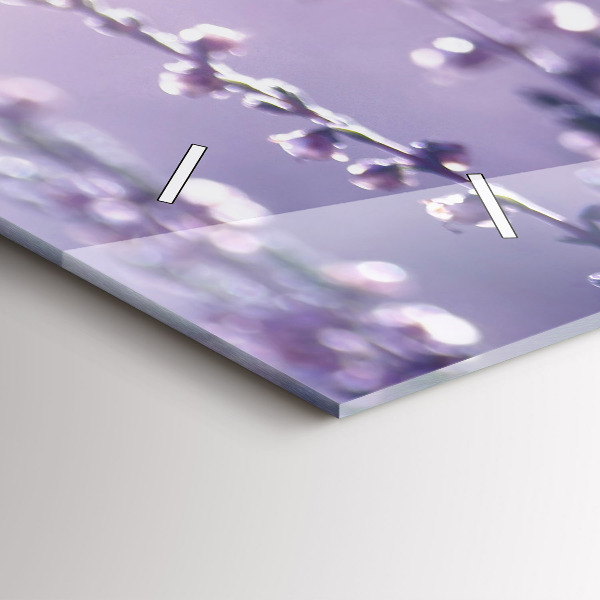 Ceas orizontale de perete din sticlă Abstracția