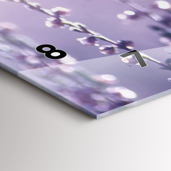 Ceas orizontale de perete din sticlă Abstracția