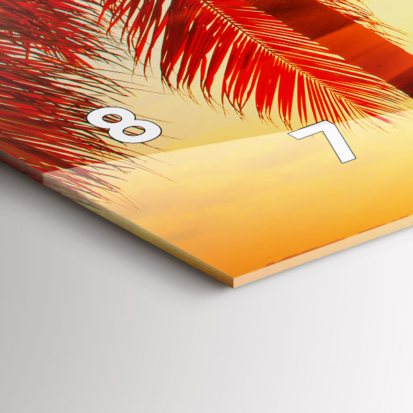 Ceas orizontale de perete din sticlă Vacante Odihna Vara