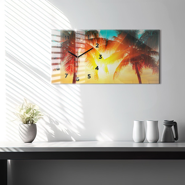 Ceas orizontale de perete din sticlă Vacante Odihna Vara