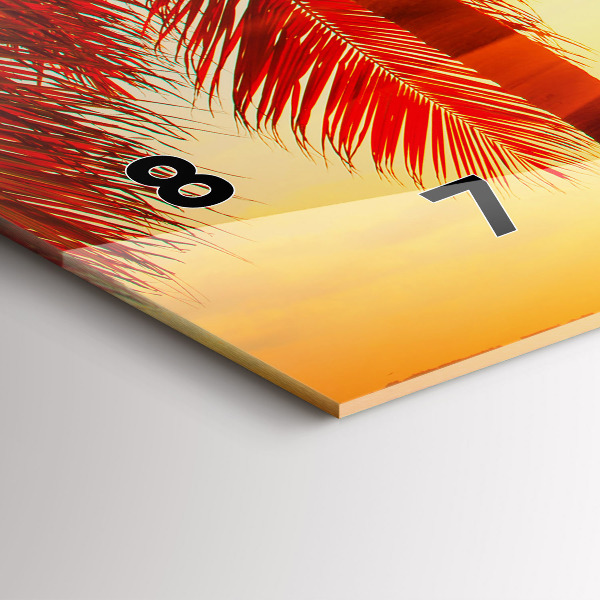 Ceas orizontale de perete din sticlă Vacante Odihna Vara