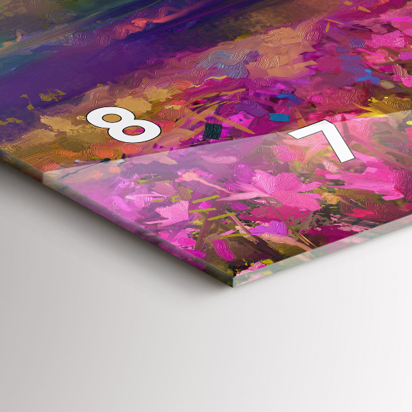 Ceas orizontale de perete din sticlă Lunca la apus