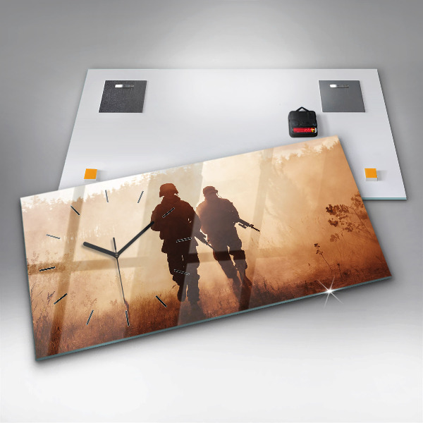 Ceas orizontale de perete din sticlă Marinei Statelor Unite