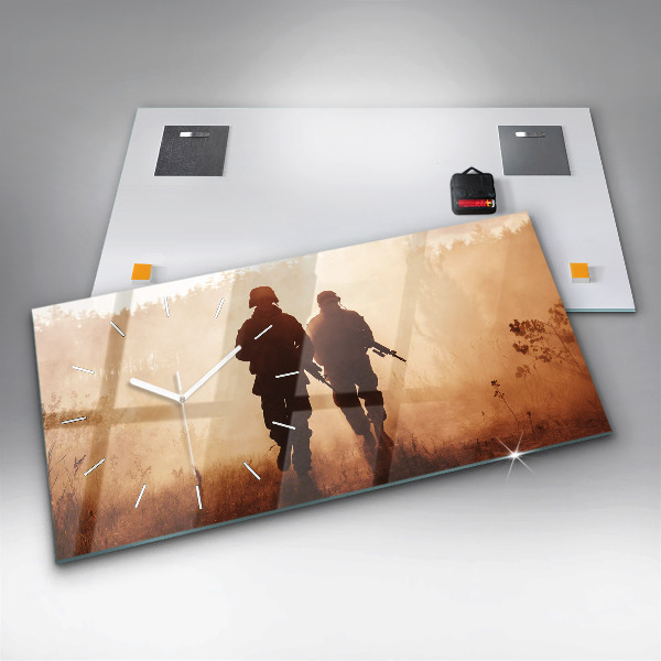 Ceas orizontale de perete din sticlă Marinei Statelor Unite