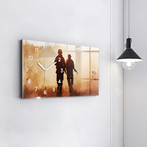 Ceas orizontale de perete din sticlă Marinei Statelor Unite