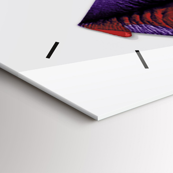 Ceas orizontale de perete din sticlă Colaj suprarealist