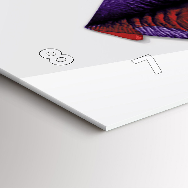 Ceas orizontale de perete din sticlă Colaj suprarealist