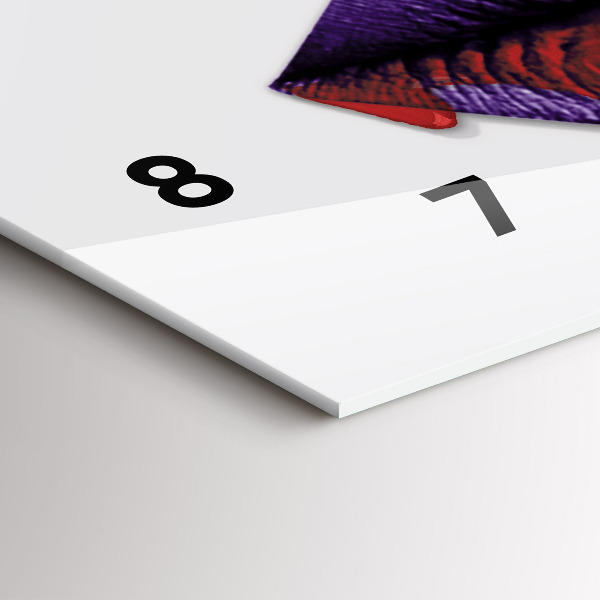 Ceas orizontale de perete din sticlă Colaj suprarealist