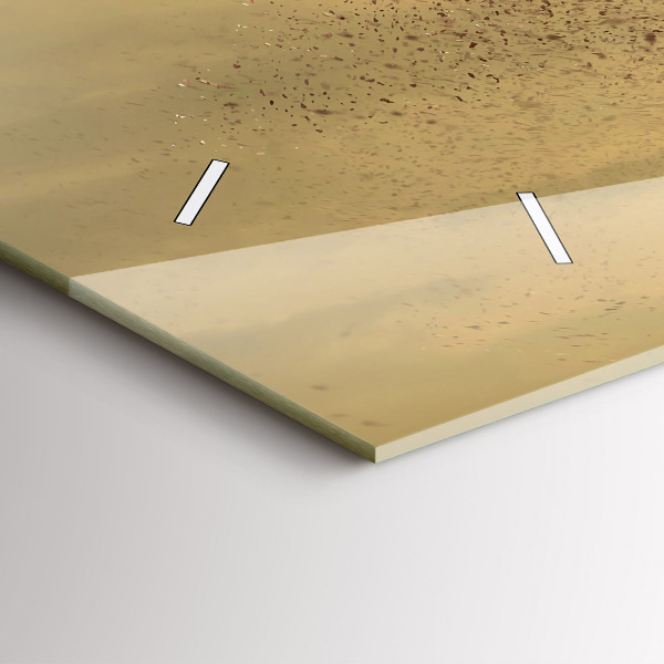 Ceas orizontale de perete din sticlă Femeie în siluetă