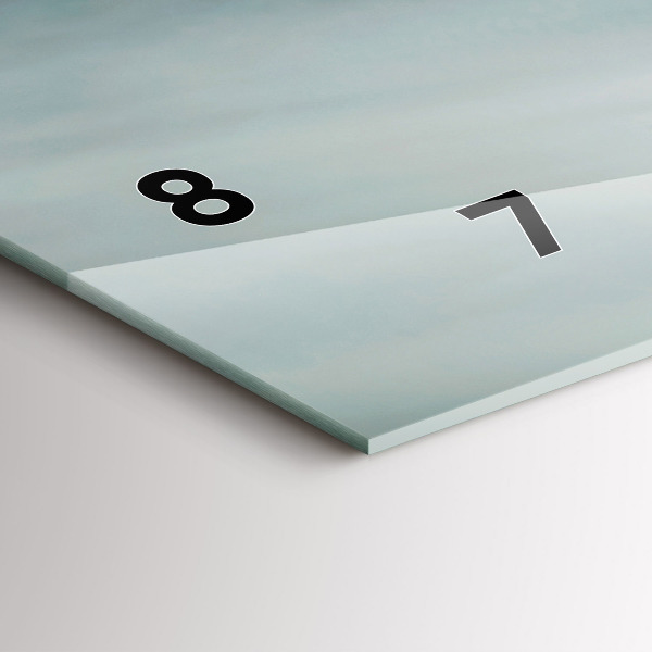 Ceas orizontale de perete din sticlă Stilul motor Adrenalina