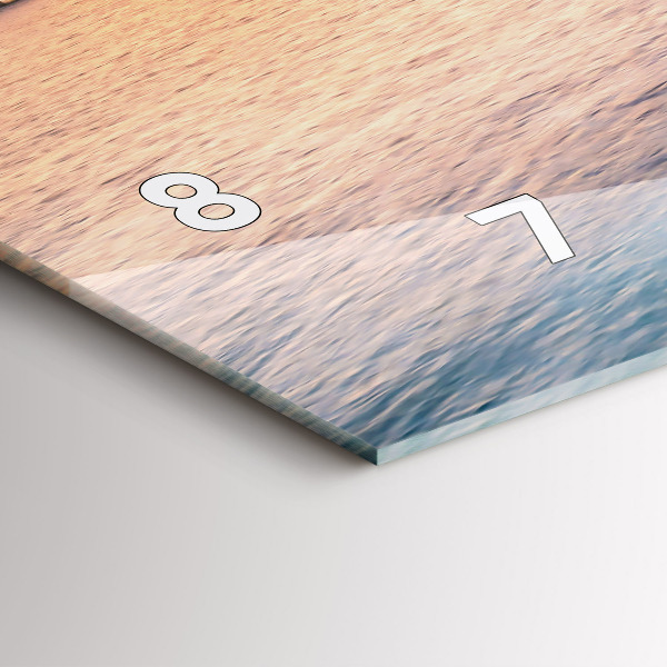 Ceas orizontale de perete din sticlă Apus de soare din Maldive