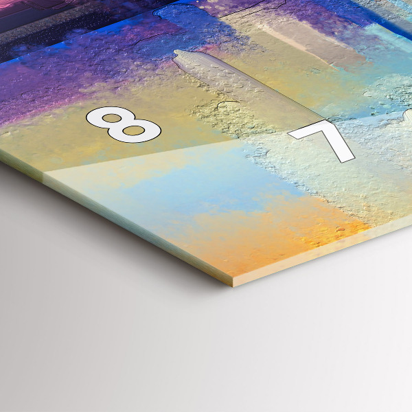 Ceas orizontale de perete din sticlă Peisaj marin