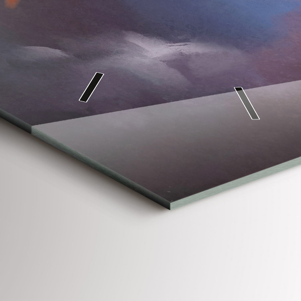 Ceas orizontale de perete din sticlă Băiat cu aripi