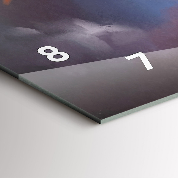 Ceas orizontale de perete din sticlă Băiat cu aripi