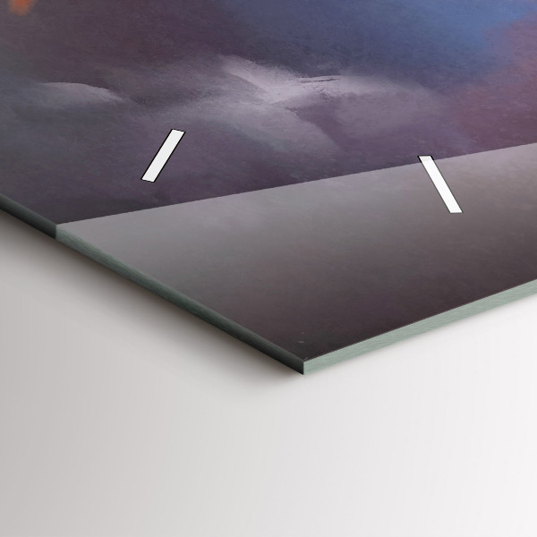 Ceas orizontale de perete din sticlă Băiat cu aripi