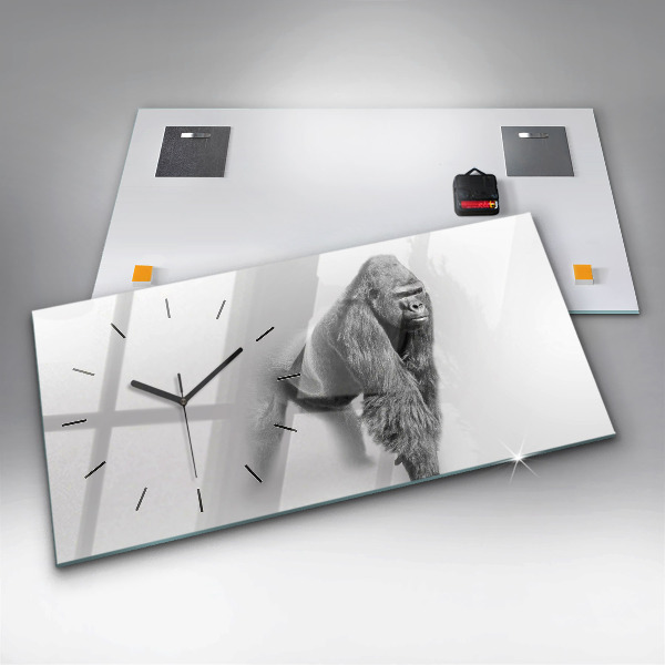 Ceas orizontale de perete din sticlă Colecție de artă animale