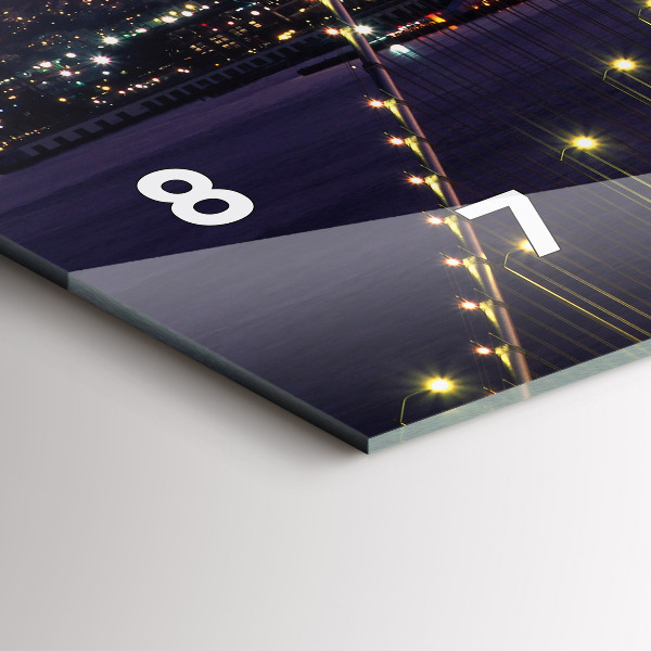 Ceas orizontale de perete din sticlă Apus de soare din SUA