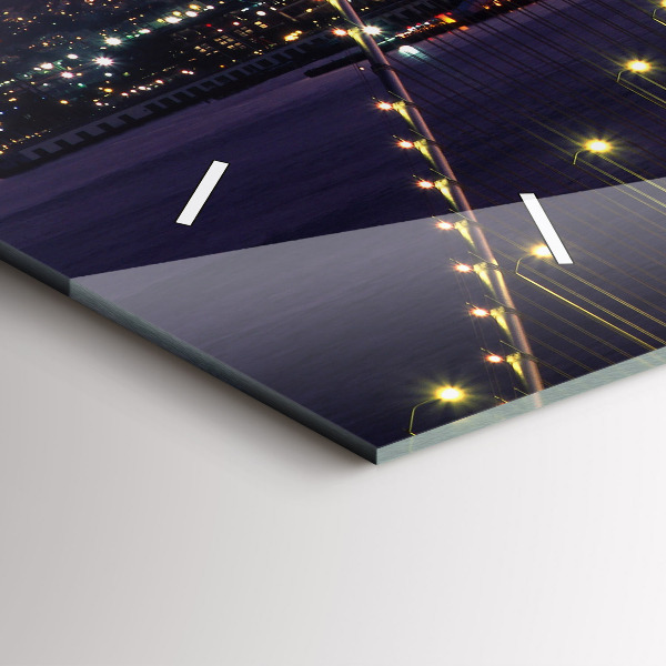 Ceas orizontale de perete din sticlă Apus de soare din SUA