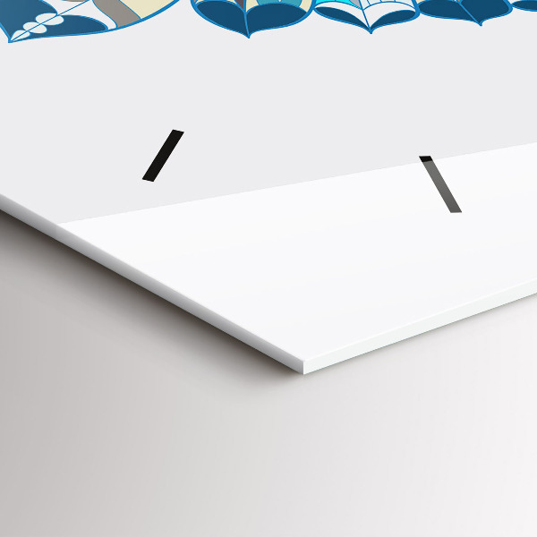 Ceas orizontale de perete din sticlă Bufniță în zbor