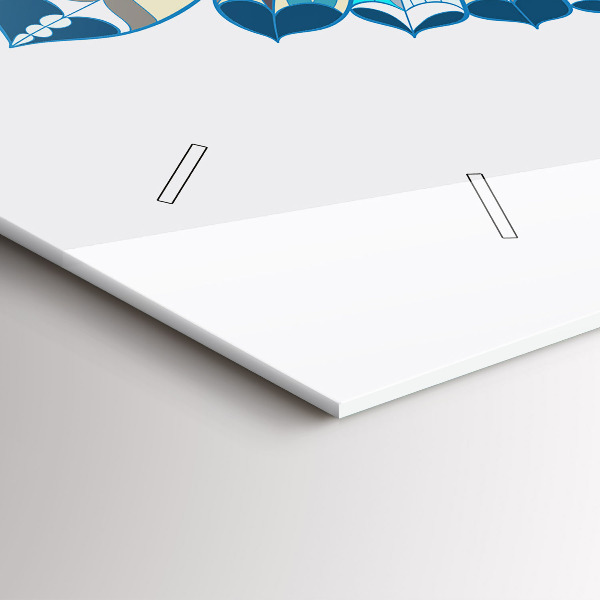 Ceas orizontale de perete din sticlă Bufniță în zbor