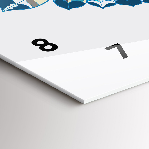 Ceas orizontale de perete din sticlă Bufniță în zbor