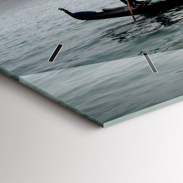 Ceas orizontale de perete din sticlă Gondola Veneția