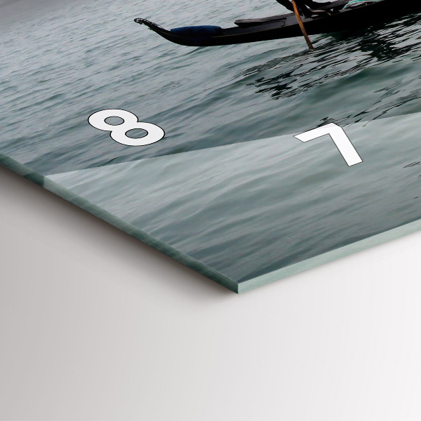 Ceas orizontale de perete din sticlă Gondola Veneția