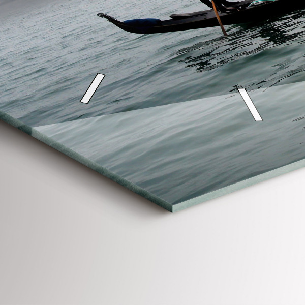 Ceas orizontale de perete din sticlă Gondola Veneția