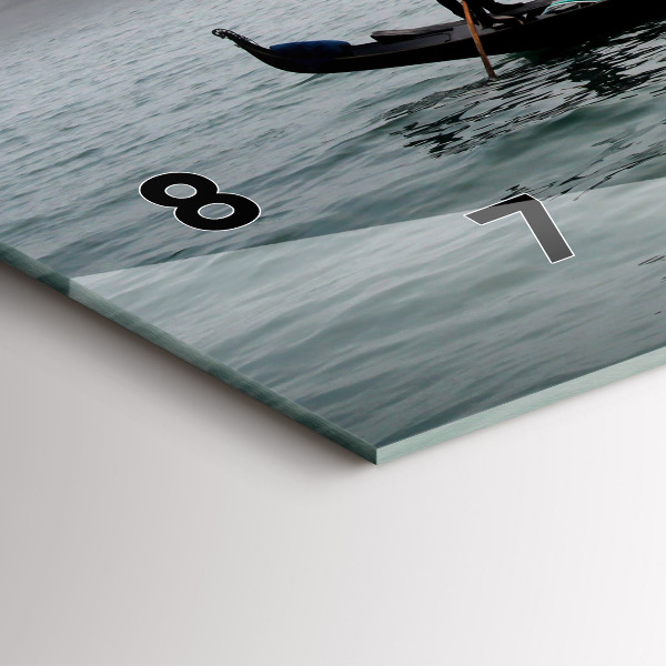 Ceas orizontale de perete din sticlă Gondola Veneția