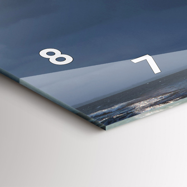 Ceas orizontale de perete din sticlă Far