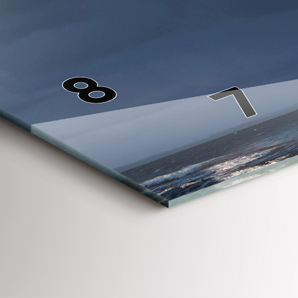 Ceas orizontale de perete din sticlă Far