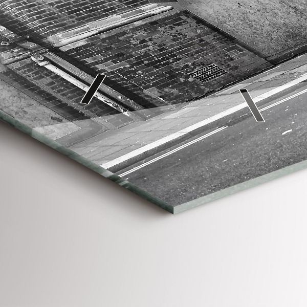 Ceas orizontale de perete din sticlă Autobuz roșu cu etaj