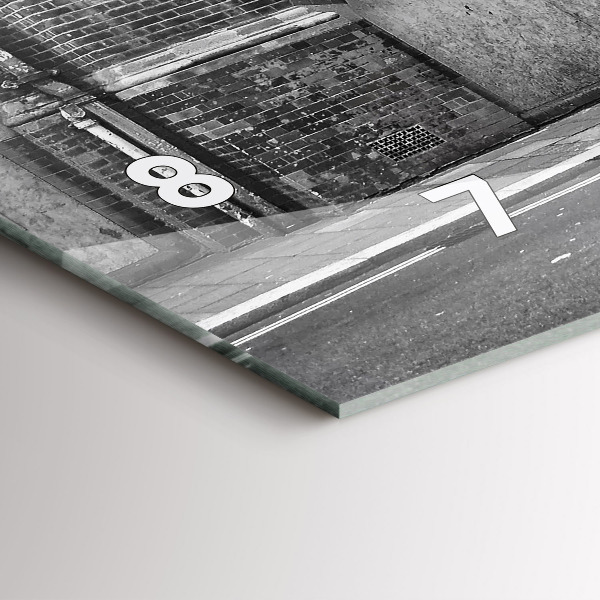 Ceas orizontale de perete din sticlă Autobuz roșu cu etaj