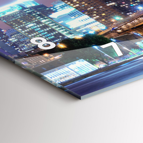 Ceas orizontale de perete din sticlă Podul Brooklyn și East River