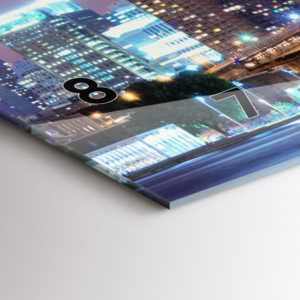 Ceas orizontale de perete din sticlă Podul Brooklyn și East River