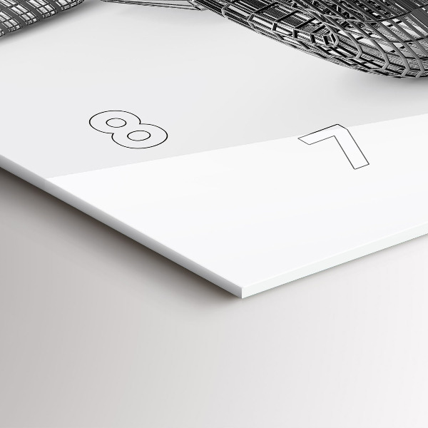 Ceas orizontale de perete din sticlă Design mașină F1