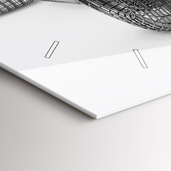 Ceas orizontale de perete din sticlă Design mașină F1