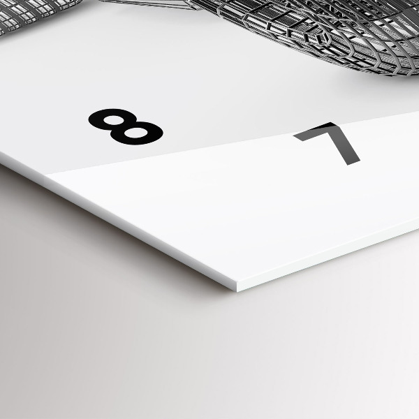 Ceas orizontale de perete din sticlă Design mașină F1