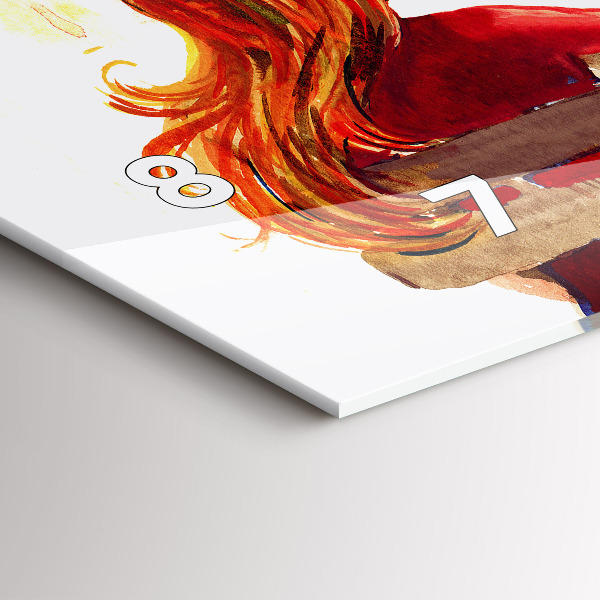 Ceas orizontale de perete din sticlă Peisaj de toamnă