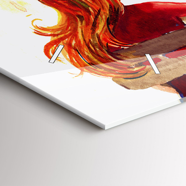 Ceas orizontale de perete din sticlă Peisaj de toamnă