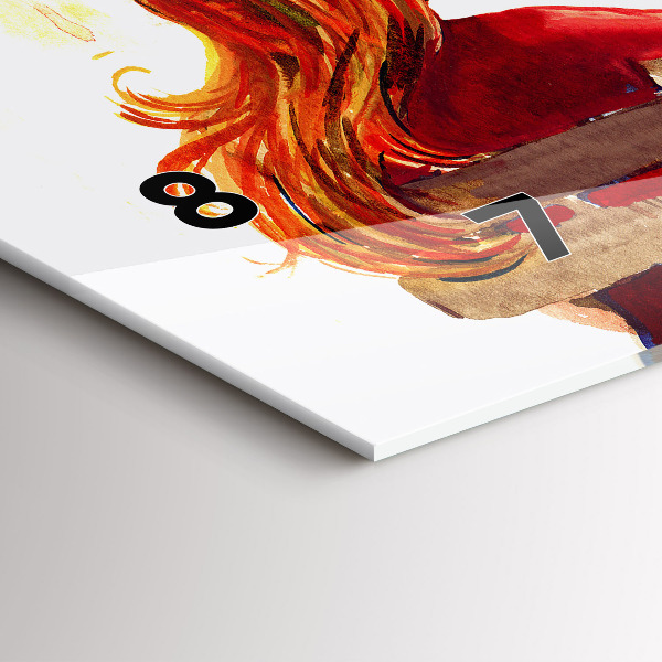 Ceas orizontale de perete din sticlă Peisaj de toamnă