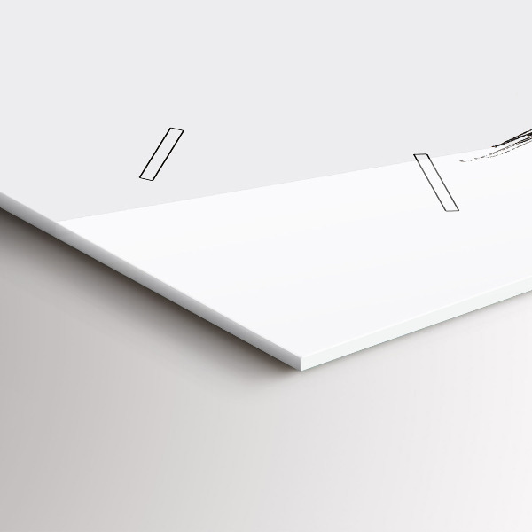Ceas orizontale de perete din sticlă Urs abstract