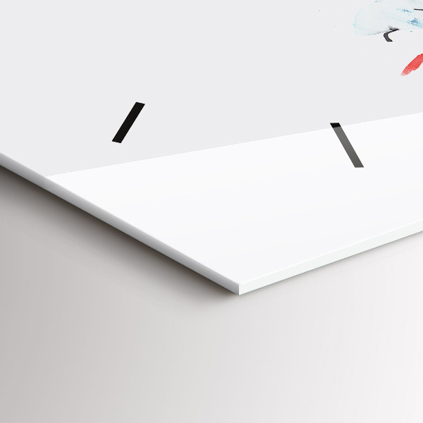 Ceas orizontale de perete din sticlă Tucan în iarbă