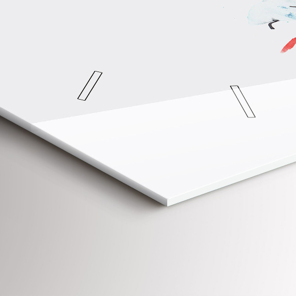 Ceas orizontale de perete din sticlă Tucan în iarbă