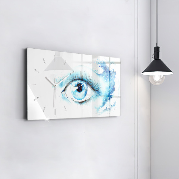 Ceas orizontale de perete din sticlă Ochi de mare